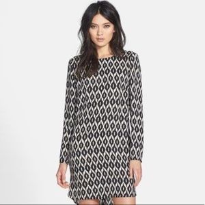 Long sleeve shift dress